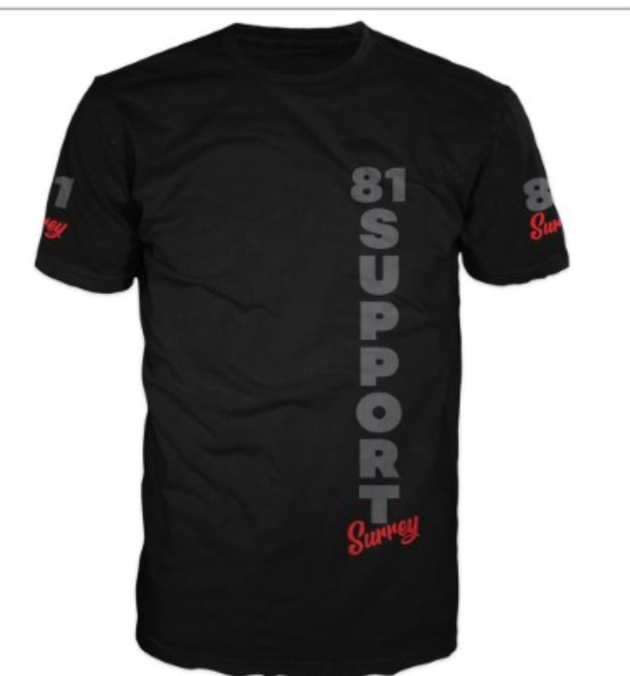 Image of 81 Support Surrey Black Tee
