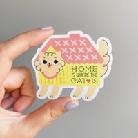 Image 2 of Home Is Where The Cat Is Sticker