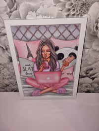 Image 1 of PINK GLAM LIQUID GLITTER GLOSSY PRINT