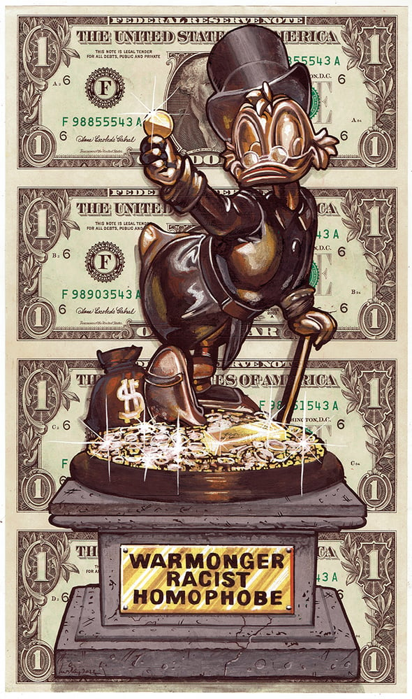 Image of 4 Uncut Dollar Original. McCorporate Duck