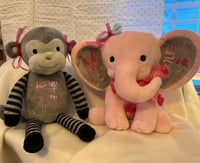 Image 2 of Birth Announcement Elephant and Monkey