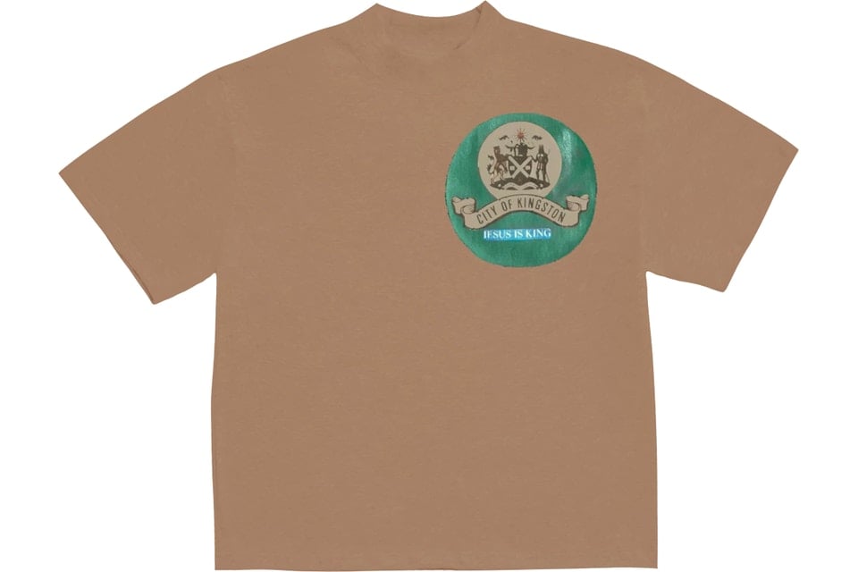 Kanye West Jesus Is King Jamaica Seal T-shirt Brown | THE BLUEPRINT