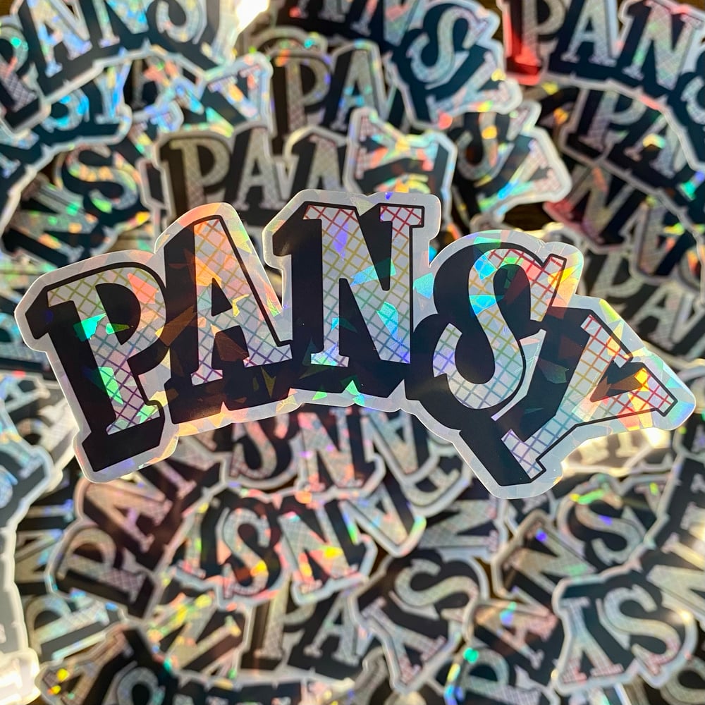 PANSY holographic vinyl sticker