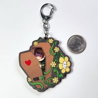 Image 3 of Flowey and Chara Coffin Charm