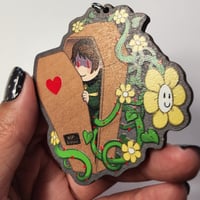 Image 2 of Flowey and Chara Coffin Charm