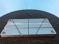 Image 1 of Burlington Recording Pro 2-Slot  Aluminum Splicing and Editing Block Console for 1/4" & 1/2"  Tape