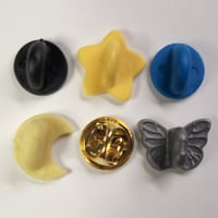 Image 2 of Pale Yellow Moon Rubber Backings