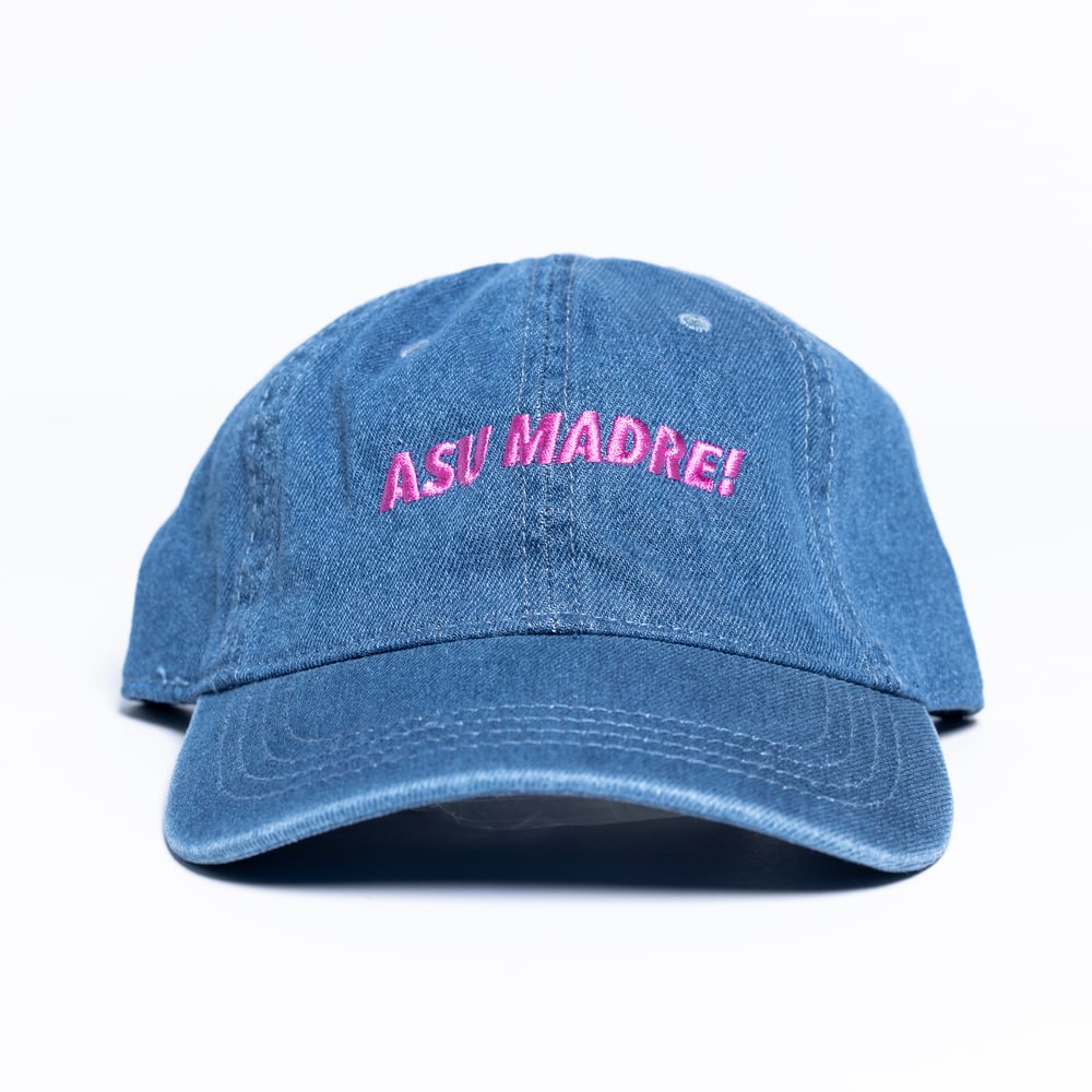 Image of Asu Madre! Denim Dad Hat Pink