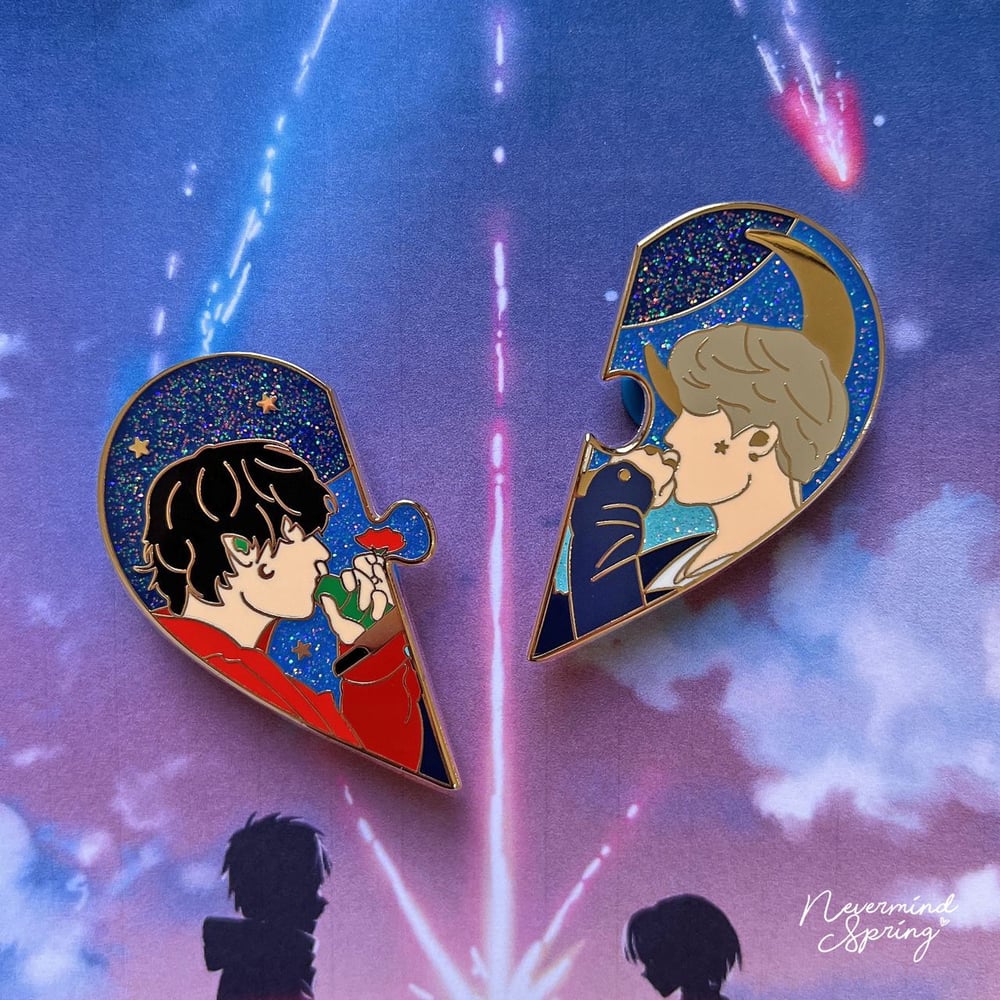 [SET] Vmin Soulmates Enamel Pin ⭐️🌙