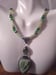 Image of LARSONITE PERIDOT PENDANT NECKLACE WITH JADE BEADS, HEMATITE CUBES AND CRYSTAL BEADS