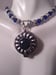 Image of LONDON BLUE TOPAZ POISON PENDANT NECKLACE WITH CRYSTAL AND HEMATITE BEADS