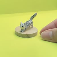 Image 1 of Gray tabby cat figurine