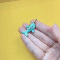 Image 3 of Green narwhal figurine