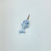 Image 3 of Blue narwhal figurine 