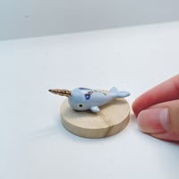 Image 2 of Blue narwhal figurine 