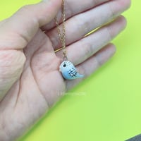 Image 1 of Blue budgie necklace