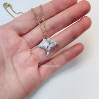 Image 2 of Black galaxy stingray necklace