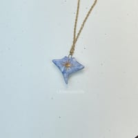 Image 4 of Blue galaxy stingray necklace