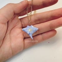 Image 2 of Blue galaxy stingray necklace