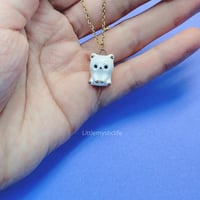 Image 2 of Tiny white bear necklace