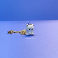 Image 4 of Tiny white bear necklace