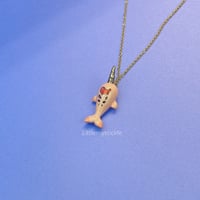 Image 1 of pink narwhal necklace