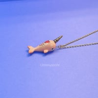 Image 4 of pink narwhal necklace