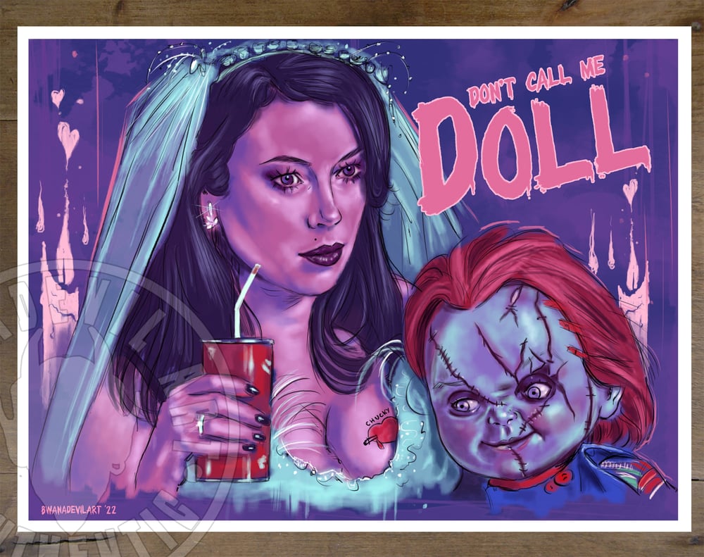 Image of Tiffany and Chucky (Bride of Chucky) 9x12 in. Art Prints