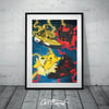 A4/A3 Pokemon Pikachu  jordan 4 thunder/lightning