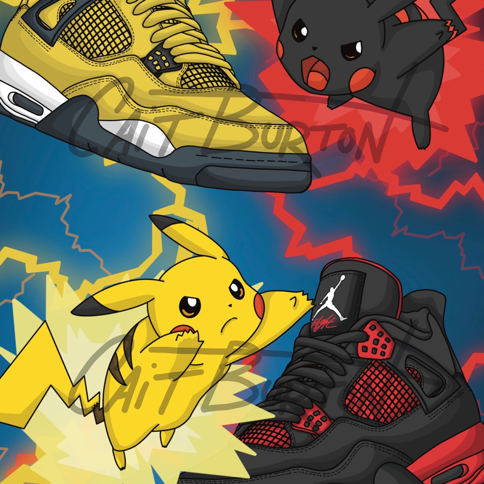 jordan 4 pikachu