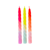 SET DE 3 BOUGIES TWISTED DIP DYE NEON - FRUIT SALAD, PINK STORIES