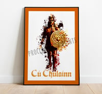 Image 1 of Cú Chulainn Splatter Effect A3 Print (Unframed).