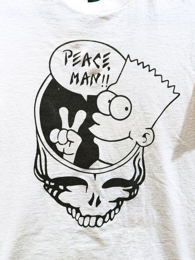 Grateful Dead Early 90s Bart Simpson ‘Peace, Man’ Lot T-Shirt - Size SM
