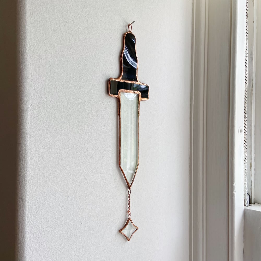 Image of Ornamental Stained Glass Dagger / Knife Suncatcher