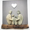 Family of Four on log artwork