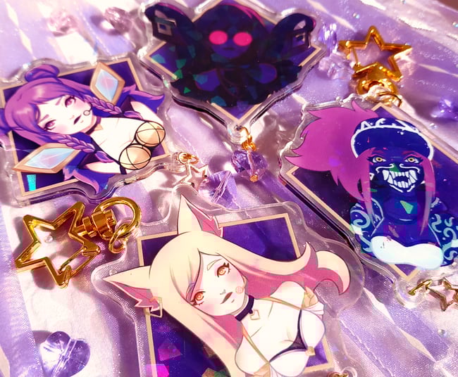  ✦K/DA Holographic keychains✦