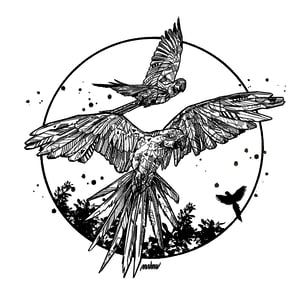 BLUE ARA INKTOBER 21