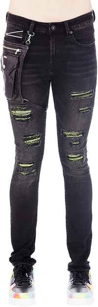 Image 1 of Cult of Individuality Men's Punk Moto Skinny Jean
