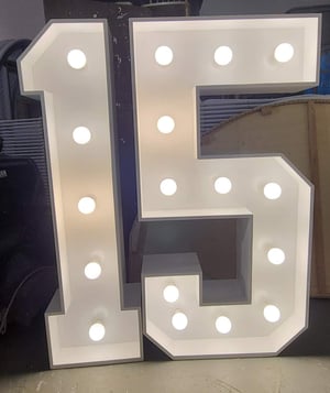 Image of Light numbers 4ft tall 