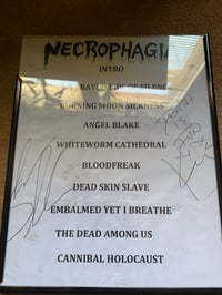 Signed Necrophagia Set List by Killjoy
