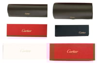 Image 4 of Cartier - CT0228O Ruthenium Gold Transparent Square Men Eyeglasses
