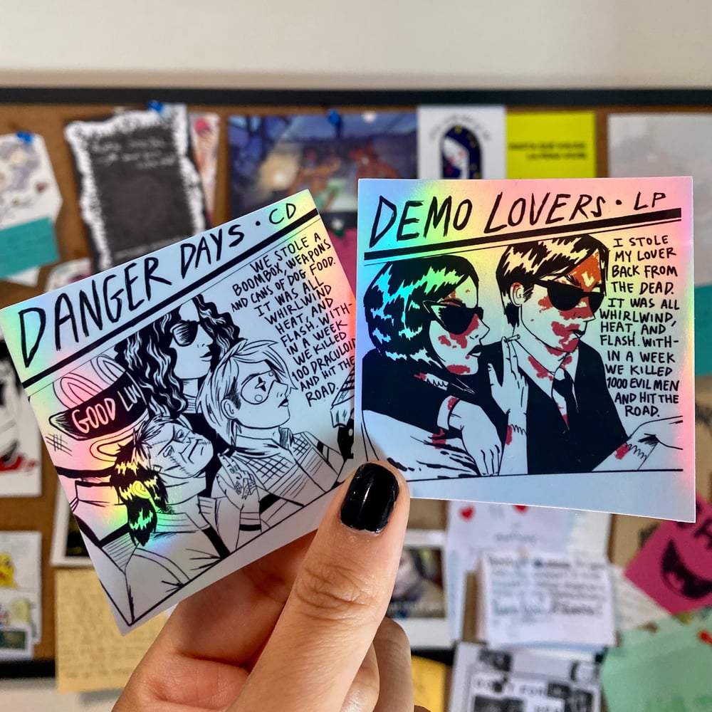 danger days/demo lovers holo vinyl stickers (new batch)
