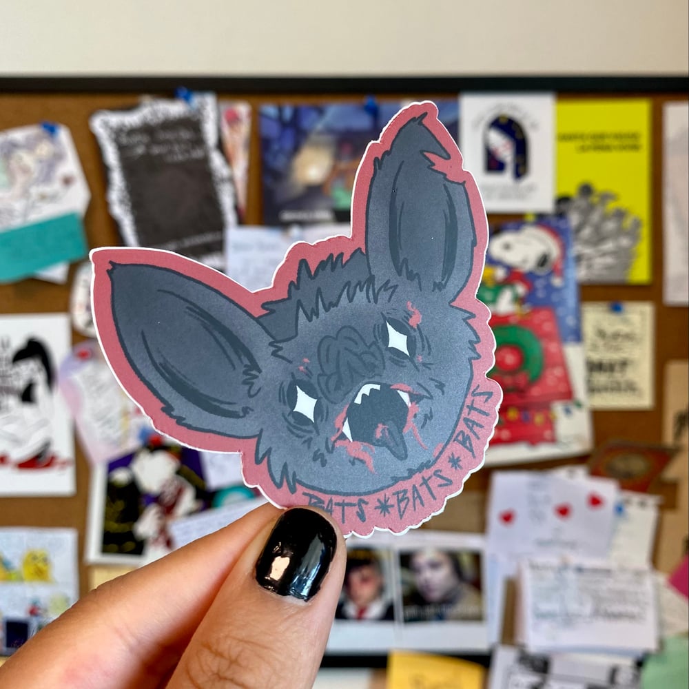 bloody bat vinyl sticker