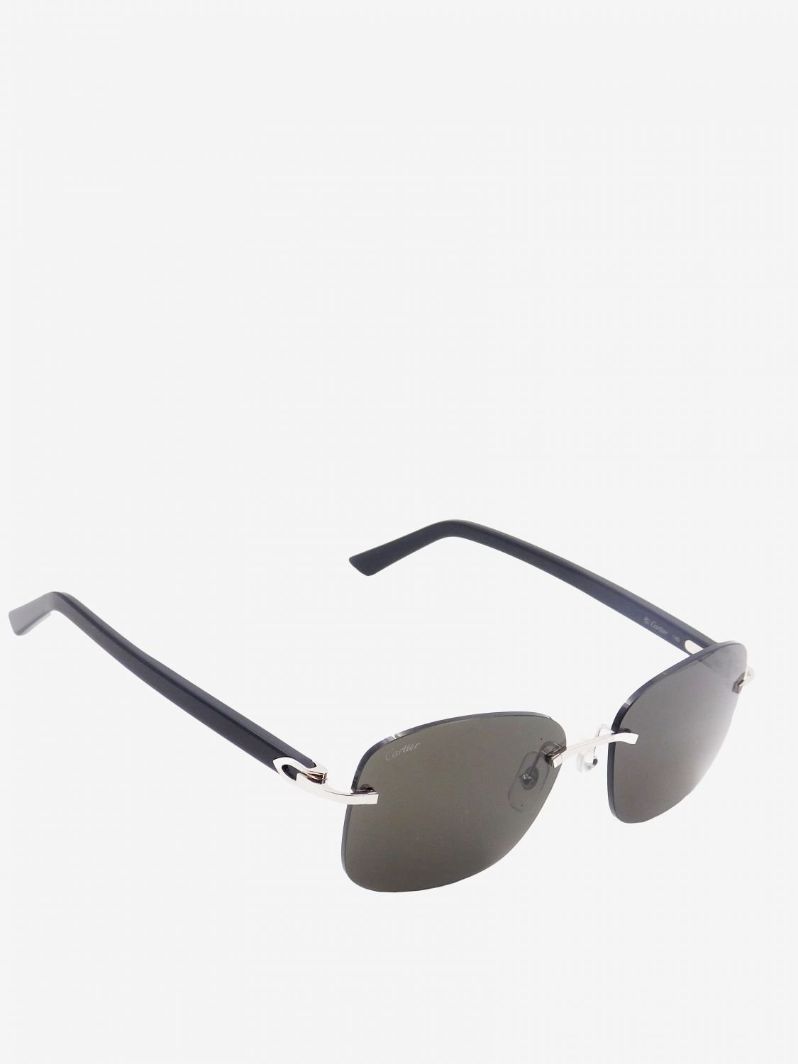 cartier 58mm rectangular metal sunglasses