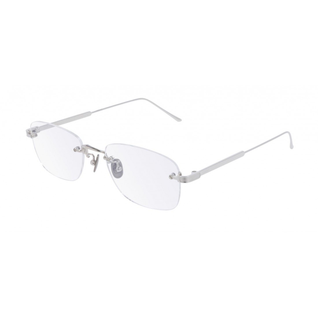 Cartier CT0228O Silver Silver Rimless Square Men Eyeglasses