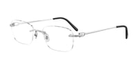 Image 5 of CARTIER SILVER RECTANGLE RIMLESS OPTICAL UNISEX EYEWEAR CT0050O 002