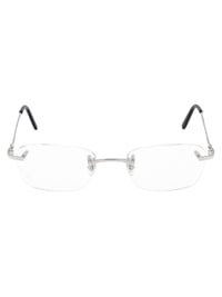 Image 4 of CARTIER SILVER RECTANGLE RIMLESS OPTICAL UNISEX EYEWEAR CT0050O 002