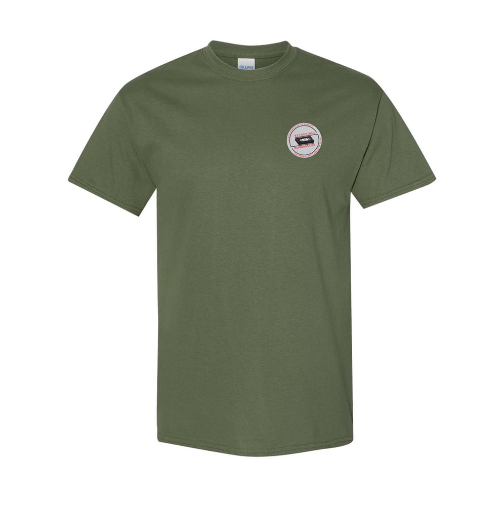 Image of Recordings Logo Military Green T-Shirt
