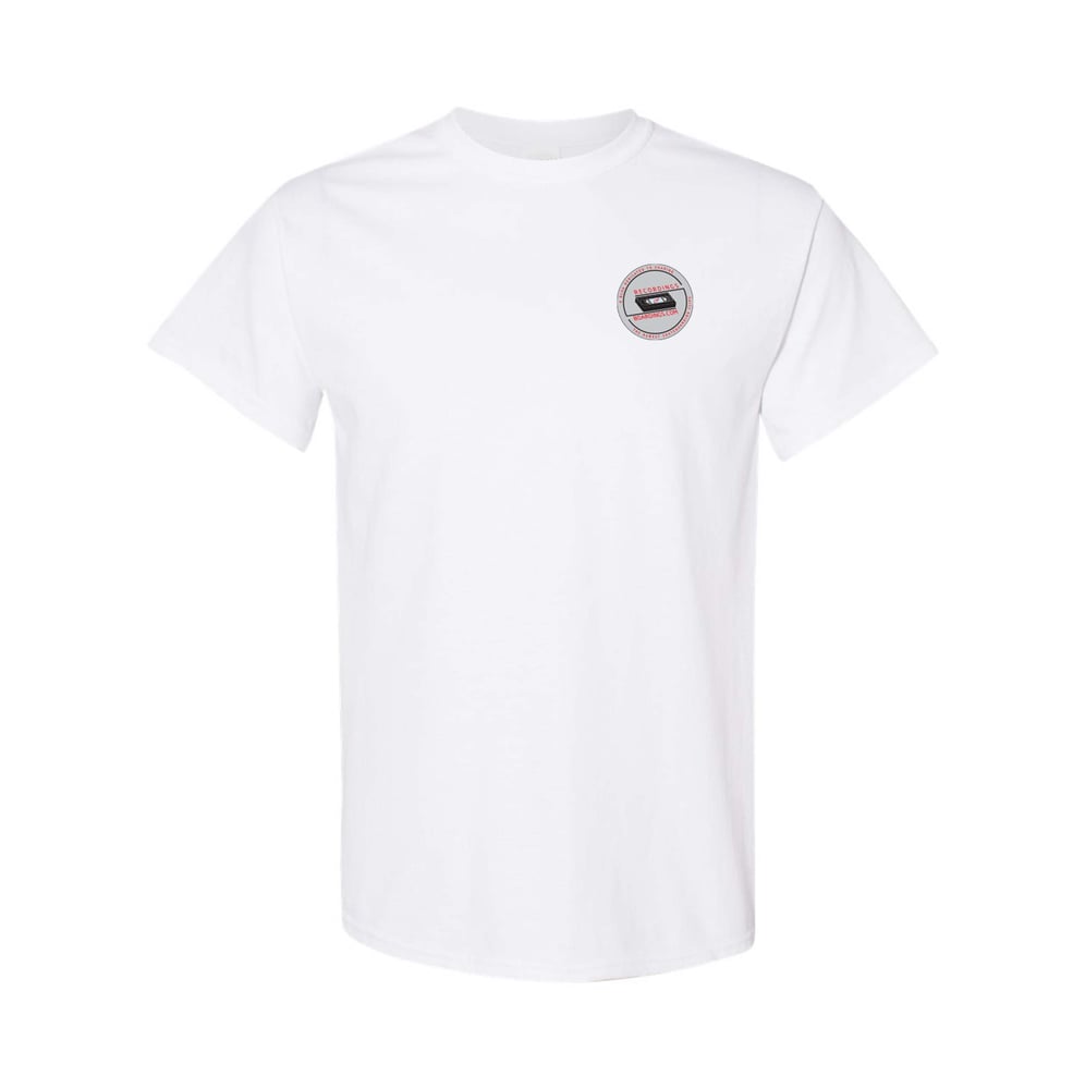 Image of Recordings Logo White T-Shirt
