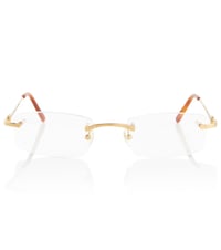 Image 1 of CARTIER GOLD RECTANGLE RIMLESS OPTICAL UNISEX EYEWEAR CT0050O 001